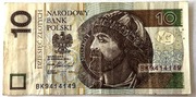 Banknot 10 zł  2016 rok unikat BK 9414149 RADAR