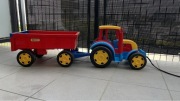 Duży Traktorek z przyczepką do piachu