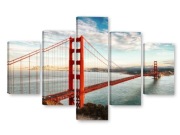 Obraz z pięciu części - pentaptyk - Golden Gate Bridge