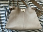 Torba by o la la duża skórzana beżowa  nowa 