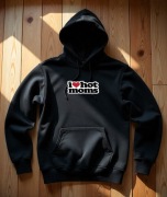 Męska Czarna Bluza M I Love Hot Mums