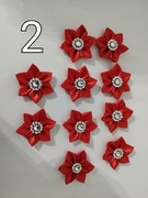 Kwiatuszki z wstążki do dalszego rękodzieła 