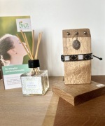 Stojak na biżuterię DĄB  bransoletka sznurkowa drewniany stojak UNIKAT