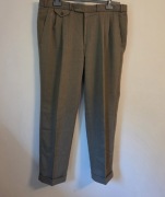  eleganckie spodnie z kantem męskie khaki zielone Gardeur XXL