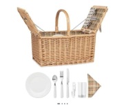 Kosz piknikowy wiklinowy dla 4 osób