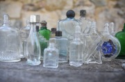 Zestaw starych flakonów perfumy Dolny Śląsk 1900–1930 vintage kolekcja