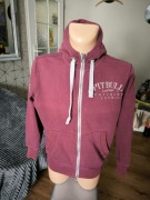 Pitbull West coast bluza męska S bordowa z kapturem rozpinana 