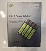 Ładowarka do akumulatorów 2w1, 4x AA 2600mAh