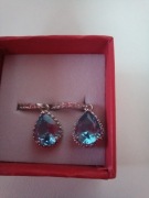 Kolczyki srebrne cyrkonie styl vintage nowe