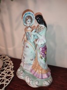 Porcelanowa figura para sygnowana