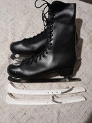 Łyżwy figurowe skóra czarne 44 czyli 28