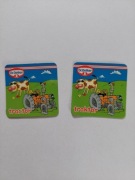 Magnesy na lodówkę dla dzieci Traktor Krowa. Rolnik, wieś. 2 sztuki. Nowe.