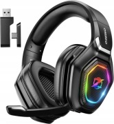 Słuchawki Gamingowe Bezprzewodowe 2.4G/BT Pro Audio Niskie Opóźnienie