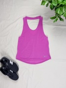 Różowy top Nike Dri-Fit na treningi XS 34 na ramiączkach pink t-shirt