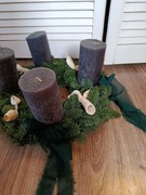 Wieniec adwentowy na podkładzie z jodły nobillis