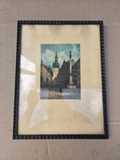 Stara rycina obrazek ramka 