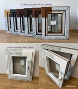 OKNO R 500x600 jasny/ciemny/złoty dąb, orzech itp