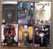 Zestaw gier komputerowych PC, Skyrim, Metro i inne.