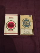Dwa kolekcjonerskie pudełka zapałek Lucky Strike 