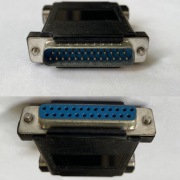 Adapter przejściówka DB25 wtyk - DB25 gniazdo, LPT-COM równoległy-szeregowy