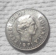 Kolumbia 20 centavos 1971 KM# 245 Franciszek de Paula Santander Ładne