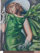 Kobieta w zielonej sukni Łempicka