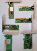 Retro karty sieciowe LAN i WLAN PCI - 6 sztuk