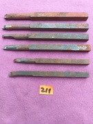 211. Zestaw 6 noży tokarskich wytaczaków stal szybkotnąca, stalka