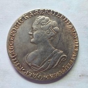Stara Moneta Rosja Rubel Caryca Katarzyna I Romanowa 1727 r.