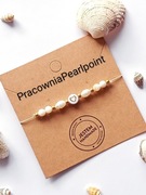 Bransoletka z perłą na nici jedwabnej