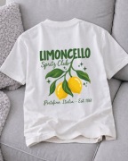 Koszulka biała dwustronna z nadrukiem cytryny Limoncello