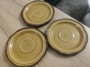 3 małe talerzyki Pruszków Nostalgia 1977 Vintage PRL 