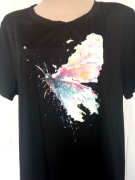 Czarna bluzka z motylem nowa r.3XL