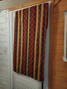 Zasłony w pasy wiśniowe 2 sztuki 140x130cm