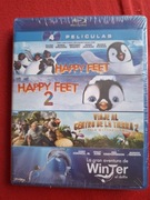 Tupot małych stóp 1,2 Wprawa 2 Blu Ray nowy w folii  Dwayne Johnson 4 płyty