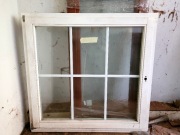 okno drewniane 123x120 cm jednoskrzydłowe szyba zespolona ze szprosami