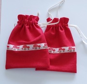 Woreczki bawełniane handmade kpl 2 sztuki