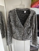 H&M melanzowa ramoneska marynarka boucle blezer s