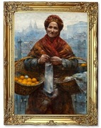 Obraz olejny malowany Aleksander Gierymski pomarańczarka 83x63 
