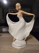 Figurka porcelanowa dama tancerka art deco Grafenthal lata 20/30 