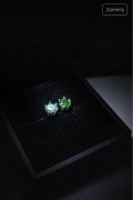 Ekskluzywne Kolczyki Sztyfty z Zielonym Moissanitem 1ct – Srebro 925