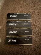 Pamięć RAM 16 GB DDR4 RGB Kingston Fury 4 sztuki 64 GB