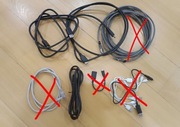Zestaw NOWYCH kabli (USB, Displayport, HDMI itd)