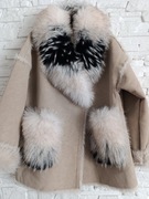 Kożuszek damski beż 46-48