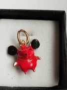 zawieszka charms czerwona mysz