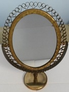Lustro mosiężne vintage na toaletkę