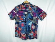 Koszula Aurivella tribal wzór L, 65% bawełna 35% len, nowa