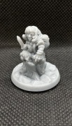 hobbitka, figurka rpg druk 3d, podstawka 25 mm