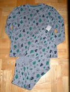 90^ Primark świąteczna piżama komplet w choinki L