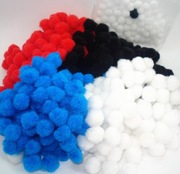 KOLOROWE POMPONIKI 14mm 15mm 10mm komplet 900szt (K020)